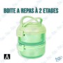 🧊Boîte à Repas 2 Étages Isotherme – Inox & Plastique Hermétique – Avec Poignée & Soupape de Sécurité