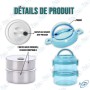 🧊Boîte à Repas 2 Étages Isotherme – Inox & Plastique Hermétique – Avec Poignée & Soupape de Sécurité