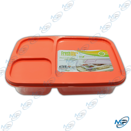 🍱 Boîte Repas Plastique 3 Compartiments avec Couvercle Hermétique – Lunch Box Compartimentée Réutilisable