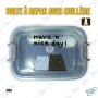 🍱Boîte à Repas Enfant avec Cuillère Intégrée – Design Mignon & Étanche – 228.6 cm² – Acier Inox & Plastique – "Have a Nice Day"