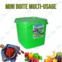 🥗 Mini Boîte Plastique Alimentaire Carrée 300 ml – Rangement Pratique et Durable Multi-Usage
