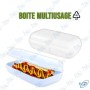 🍱Boîte Multiusage Alimentaire en Polypropylène – Fermeture Sécurisée – 22x11.5x5cm