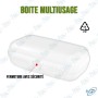 🍱Boîte Multiusage Alimentaire en Polypropylène – Fermeture Sécurisée – 22x11.5x5cm