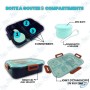 🥣Boîte à Goûter Enfant 3 Compartiments avec Cuillère et Mini Boîte – Design Ludique et Étanche
