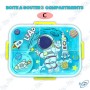 🥣Boîte à Goûter Enfant 3 Compartiments avec Cuillère et Mini Boîte – Design Ludique et Étanche