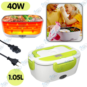 🥘Lunch Box Électrique Chauffante 1.05L avec Bol en Acier Inoxydable – Repas Chaud à Tout Moment | 40W
