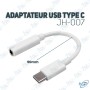 🎧 Adaptateur Audio USB-C vers Jack 3.5mm – Compatible Android, Huawei, Xiaomi, Samsung…