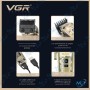 ✂️Tondeuse VGR V-055 Professionnelle Rechargeable - Écran LED, 8 Sabots de Guidage, Moteur 7000 RPM - Coupe Précise de 0,8 à 19