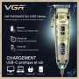 ✂️Tondeuse VGR V-055 Professionnelle Rechargeable - Écran LED, 8 Sabots de Guidage, Moteur 7000 RPM - Coupe Précise de 0,8 à 19