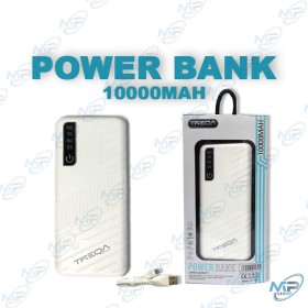 🔋 Power Bank TREQA 10000 mAh | Batterie Externe 3 Ports USB avec Écran LED – Charge Rapide et Design Compact