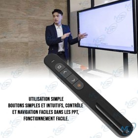 🎯 Pointeur Laser Sans Fil USB – Présentateur PowerPoint Format Stylo
