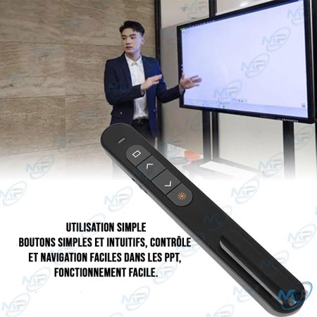 🎯 Pointeur Laser Sans Fil USB – Présentateur PowerPoint Format Stylo