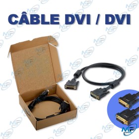 🖥️ Câble DVI / DVI 90 cm - Haute Qualité pour Moniteurs, PC et Projecteurs