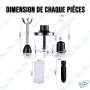 🌀 Mixeur Plongeant 5 en 1 RAF 800W | Kit Multifonction Inox | Fouet & Hachoir