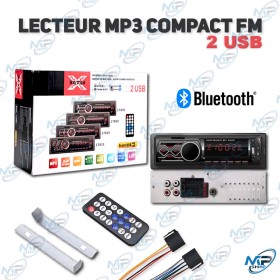 🔊 Autoradio Bluetooth MP3 Compact FM – 2 Ports USB + SD + AUX – Xtrd