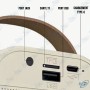 🔊Mini Haut-Parleur Bluetooth avec 2 Micros Sans Fil – Enceinte Karaoké Portable ZFBLO FJ-120W – USB, TF, Jack, Type-C