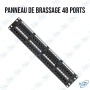 📡Panneau de Brassage 48 Ports CAT6 – 2U – 1000 Mbps – Réseau RJ45 – Rangement et Organisation Câblage Informatique