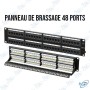 📡Panneau de Brassage 48 Ports CAT6 – 2U – 1000 Mbps – Réseau RJ45 – Rangement et Organisation Câblage Informatique