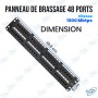 📡Panneau de Brassage 48 Ports CAT6 – 2U – 1000 Mbps – Réseau RJ45 – Rangement et Organisation Câblage Informatique