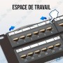 📡Panneau de Brassage 48 Ports CAT6 – 2U – 1000 Mbps – Réseau RJ45 – Rangement et Organisation Câblage Informatique
