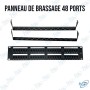 📡Panneau de Brassage 48 Ports CAT6 – 2U – 1000 Mbps – Réseau RJ45 – Rangement et Organisation Câblage Informatique