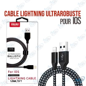 🎧 Câble Lightning MUJU - 1,5m - Certifié MFi et Ultra Robuste
