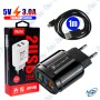 ⚡ MUJU Chargeur Secteur 3 Ports USB (QC 3.0) 18W – Kit Câble Micro USB