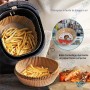 ⏱️ 50x Doublures Rondes Anti-Adhérentes 16cm pour Air Fryer (Gagnez du Temps)