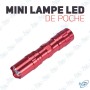 🔦 Mini Lampe LED de Poche Ultra-Lumineuse – Rouge Métallique