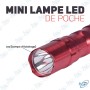 🔦 Mini Lampe LED de Poche Ultra-Lumineuse – Rouge Métallique