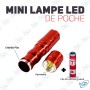 🔦 Mini Lampe LED de Poche Ultra-Lumineuse – Rouge Métallique