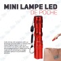 🔦 Mini Lampe LED de Poche Ultra-Lumineuse – Rouge Métallique
