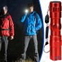 🔦 Mini Lampe LED de Poche Ultra-Lumineuse – Rouge Métallique