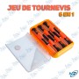 🧰 Jeu de Tournevis de Précision 6 en 1 | Tournevis Magnétiques Professionnels pour Réparation Téléphone, PC, Lunettes