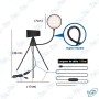 ✨Ring Light LED avec Support Téléphone – Trépied Flexible & 3 Modes d'Éclairage