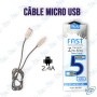 🔌Câble Micro USB tressé 100cm - Charge rapide 2.4A - Durable & Résistant