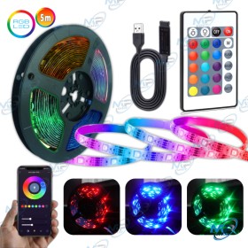 🎨Ruban LED RGB 5M 5050 USB avec Télécommande & Contrôle via Application