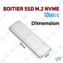 💽 Boîtier SSD M.2 NVMe USB 3.1 Type-C – 10 Gbit/s Ultra-Rapide – Aluminium Compatible Windows, Mac & Linux