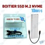 💽 Boîtier SSD M.2 NVMe USB 3.1 Type-C – 10 Gbit/s Ultra-Rapide – Aluminium Compatible Windows, Mac & Linux