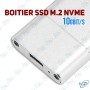 💽 Boîtier SSD M.2 NVMe USB 3.1 Type-C – 10 Gbit/s Ultra-Rapide – Aluminium Compatible Windows, Mac & Linux