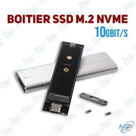 💽 Boîtier SSD M.2 NVMe USB 3.1 Type-C – 10 Gbit/s Ultra-Rapide – Aluminium Compatible Windows, Mac & Linux