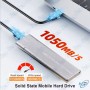 💽 Boîtier SSD M.2 NVMe USB 3.1 Type-C – 10 Gbit/s Ultra-Rapide – Aluminium Compatible Windows, Mac & Linux