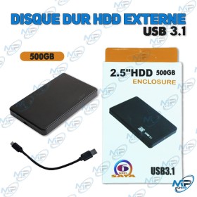💽 Disque Dur Externe 500 Go USB 3.1 – Haute Vitesse & Ultra-Portable