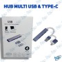 💻Hub USB Multiports 4-en-1 – Connecteurs USB & Type-C | Compatible MacBook, PC, Smartphone