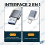 💻Hub USB Multiports 4-en-1 – Connecteurs USB & Type-C | Compatible MacBook, PC, Smartphone