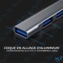 💻Hub USB Multiports 4-en-1 – Connecteurs USB & Type-C | Compatible MacBook, PC, Smartphone