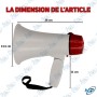📢 Mégaphone Portatif Rechargeable 108 dB – Autonomie 8 à 20h | Léger et Puissant