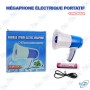🔊 Mégaphone Électrique Portatif 15W Rechargeable avec Batterie Lithium – Bluetooth & USB