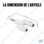 🎧 Adaptateur Jack 3.5mm Micro & Casque – Double Prise Audio/Microphone pour PC, Smartphone & Tablette