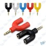 🎧 Adaptateur Jack 3.5mm Micro & Casque – Double Prise Audio/Microphone pour PC, Smartphone & Tablette